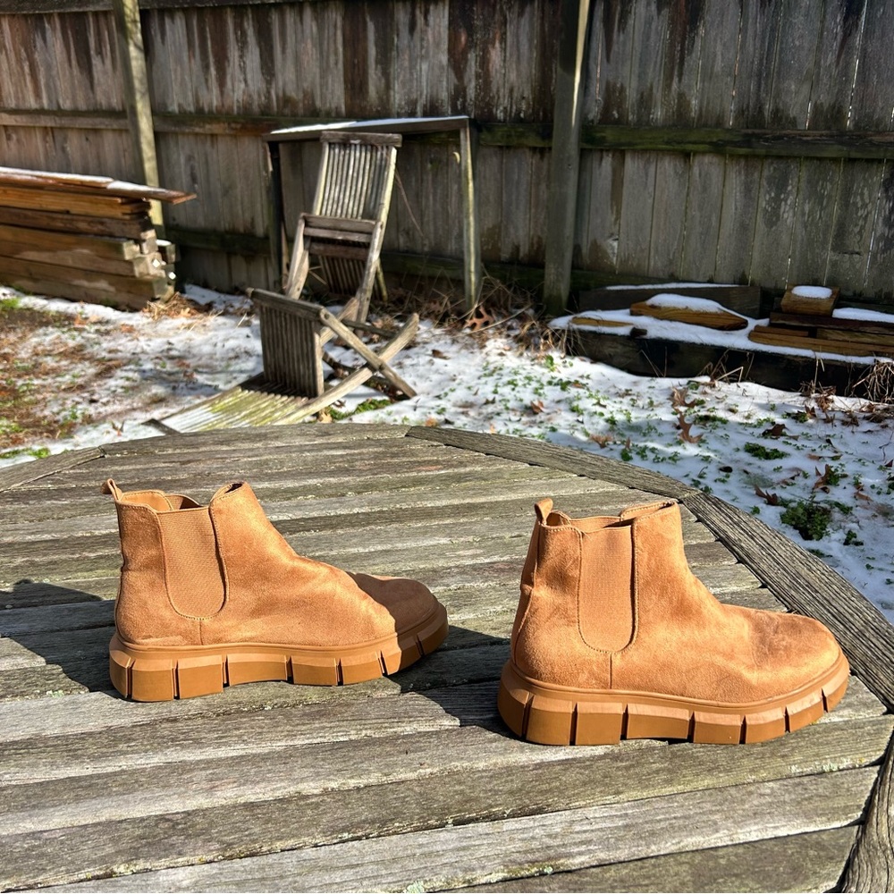 BP. Niya Womens‎ Lug Sole Chelsea Boot Brown Size 9